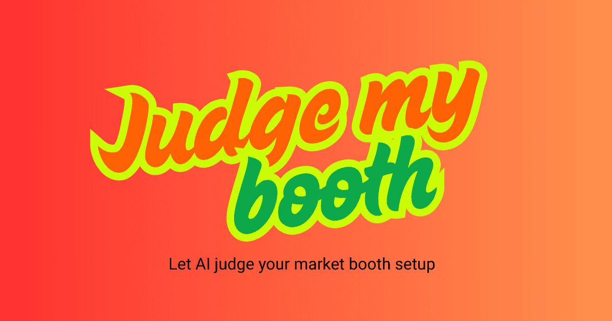 Judge My Booth - AI Market Booth Analysis